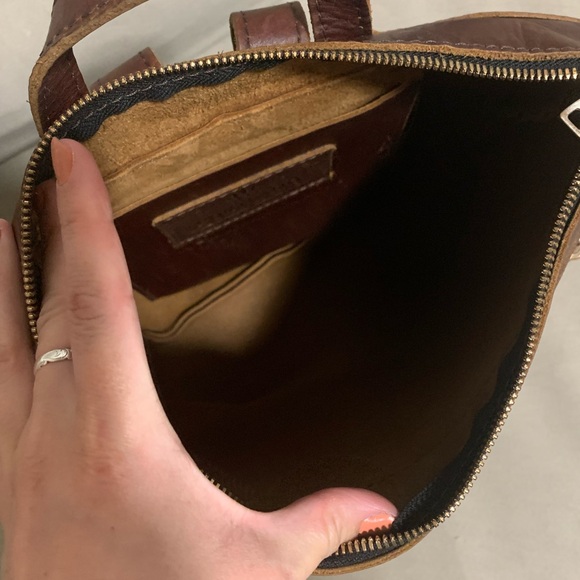 Portland Leather Dark Brown Tote Backpack “The Classic” Size